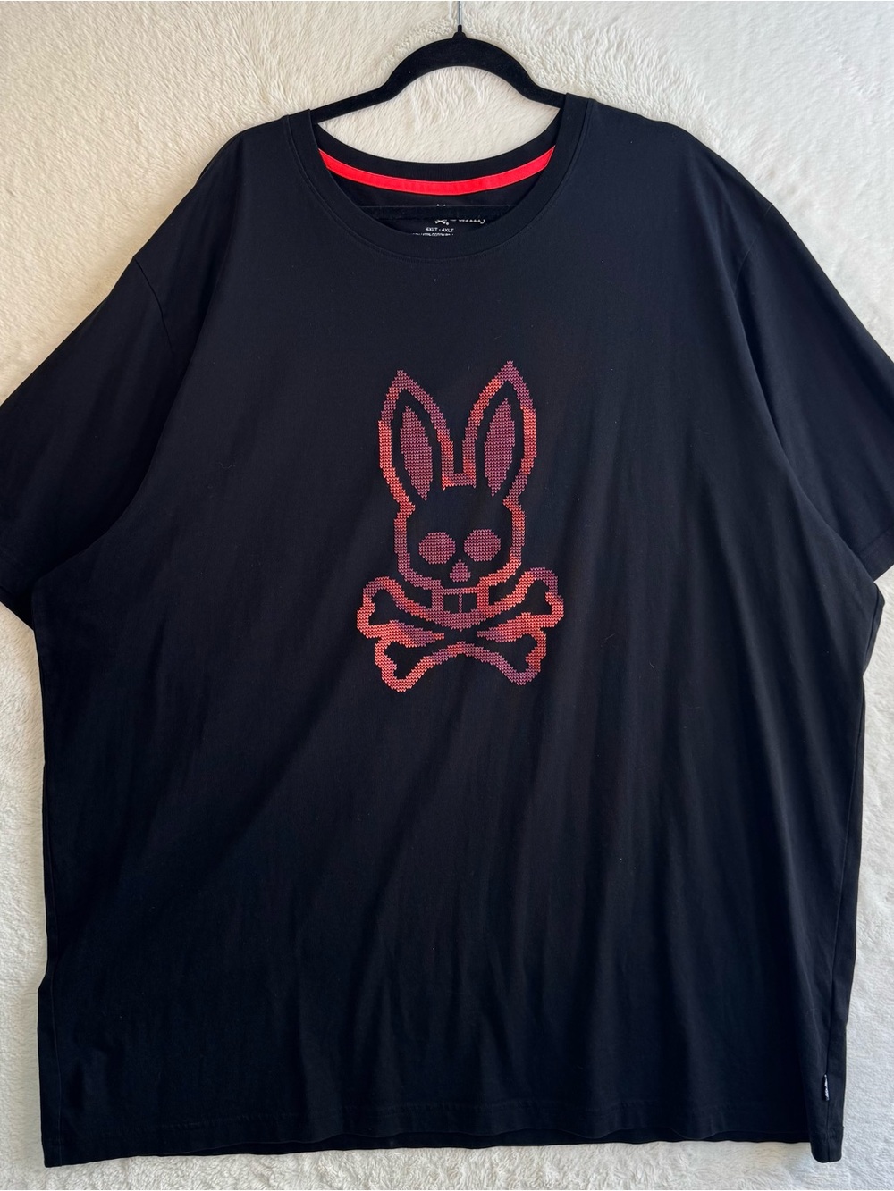 Psycho Bunny Graphic Shirt Men's 4XLT Black Pima Cotton Streetwear Casual